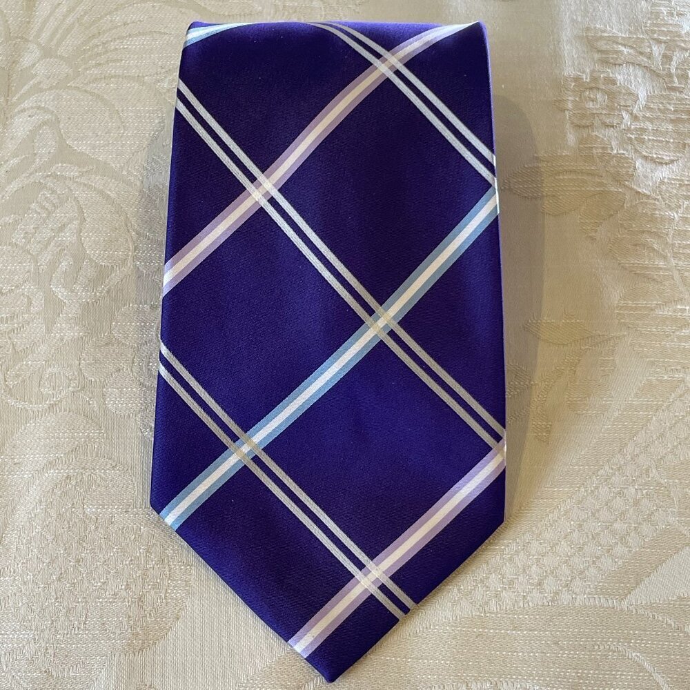 Canali Purple Plaid Men's Tie